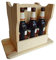 eCom Fabarius Bierhocker aus Holz für 6 Flaschen, Bierträger und Hocker in einem, Männerhandtasche, Flaschenträger, Biersitz