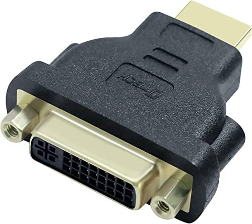 DTech DVI Hembra a HDMI Macho Adaptador Convertidor bidireccional DVI-I de 24+5 Puertos