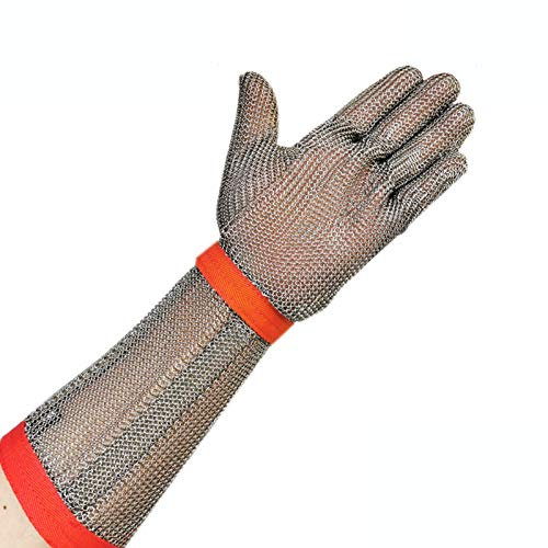 WXYZ Gant Anti Coupure Gants Universels Résistants Aux Coupures pour Mains Gauche Et Droite, Gants De Travail De Sécurité avec Anneau en Acier Inoxydable 304, S, M, L, 1 Pièce (Size : Small)