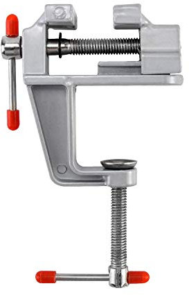 QWORK® Mini bench vice , Small Vice 35MM , Univeral Vice Clamp Rotate 360° for Small Work , Crafts , Arts , Finishing Jewelry DIY Repair Tools , Aluminum Alloy , 1 Piece