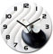 Tulup Glasuhr ⌀ 60cm - Schwarze Zeigern - Wanduhr Wandkunst Bild Gehärtetem Glas Uhr Echtglas Küche Wohnzimmer - Zen Stund Schmetterling