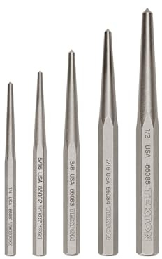 TEKTON Center Punch Set, 5-Piece (1/4-1/2 in.) | PNC95002 | Made in USA