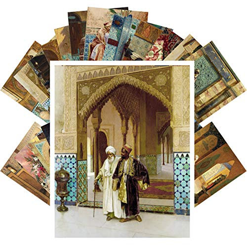 PIXILUV Vintage-Postkarten 24 Stück orientalische antike Lebensszenen, antikes Museum, Malerei von Rudolph Ernst Retro-Poster Nachdruck