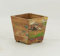 AubryGaspard - Maceta cuadrada de madera reciclada, 17 x 17 x 17 cm