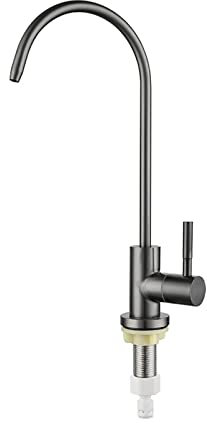 Grifo Cocina,Grifo Osmosis De Cuello De Cisne Frío Simple Grifos Cocina Fregadero,gris