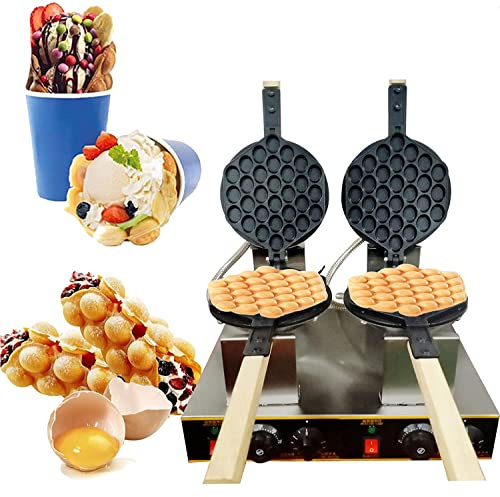 JIADUOFU Professional Hong Kong Egg Waffle Maker, Bubble Waffle Maker Electric Non-stick, Commercial Household Egg Waffle, for Snack Shop, Cafe,220v