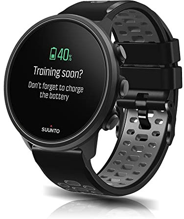 KoGiio 24mm Armband für Suunto 9/Suunto 7/Suunto 9 Baro/Suunto D5/Suunto Spartan Sport, Damen Herren Silikon Weich Mode Ersatzband Uhrenarmband für Suunto 9/Suunto 7/Suunto 9 Baro - Schwarzes Grey