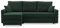 Ecksofa Aikido I 233x90 - mit schlaffunktion - Farben zur Auswahl - modernen Eckcouch - mit Bettkasten - Moderner Cordstoff - Stoff POSO (POSO 014)