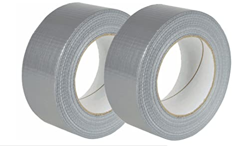 WZ-Gatze 2 Rollen starkes Panzertape Silber Klebeband 50mm x 50m Gewebeband Panzerband Gewebeklebeband