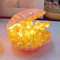 BomKra DIY Tulpe Nachtlicht Muschel Lampe mit Perle, Kristall Blume Schlafzimmer Schlafzimmer Tischlampe Kinder Mädchen Paar Freunde Geschenk Atmosphäre Dekoration Schreibtisch Ornament (Rosa)