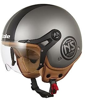 EOLE Jethelm NEW STANDARD Schwarz & Grau – ECE R 22.06 zugelassen – Größe XS (53–54 cm) – ABS-Schale