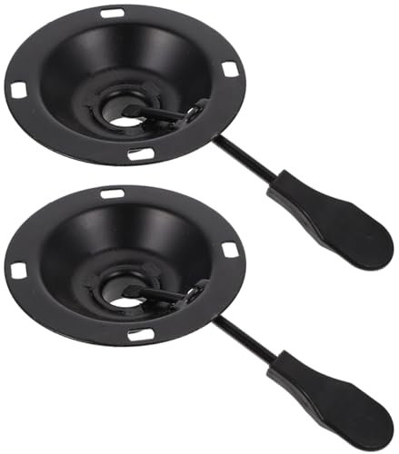 Ciieeo 2 Piezas de Placa Giratoria de Base de Silla de Oficina Pieza de Repuesto de Metal Resistente para Taburete de Escritorio