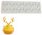 QIUMING Deer Horn Silikonform Spitze Silikonform fondant silikonform geweih Prägung Matte Silikonform Spitze Form Matte Fondant Kuchen für Kuchendekoration DIY-Basteln Fondant Schokolade Seife (A)