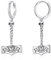 Nordische Wikinger Thors Hammer Creolen baumeln Ohrringe 925 Sterling Silber Wikinger Runen Huggie Tropfen Ohrringe Gothic Schmuck Geschenk