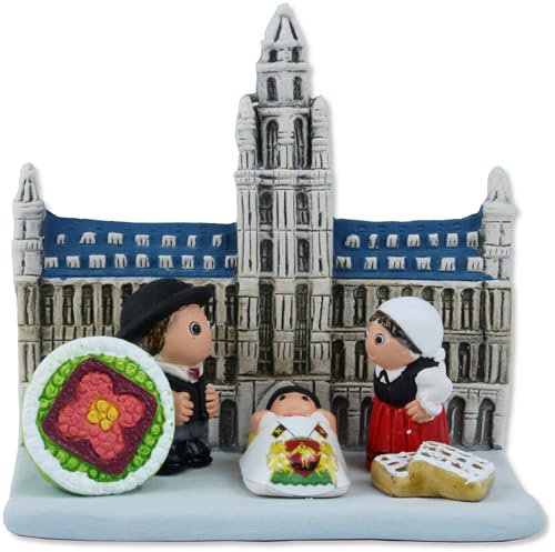 Die handbemalte Kollektionskeramik Krippe aus der ganzen Welt (Belgien)