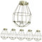 DOITOOL 24 Piezas Pantalla De Lámpara De Hierro Cubierta De La Lámpara Colgante Lámpara De La Vendimia Jaula De Bombilla Industrial Candelabro De Globo Para Sujetar Base De Lampara