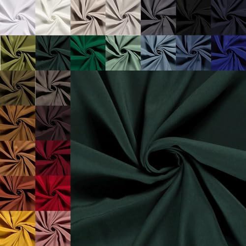 Viskose Uni Meterware - luftiger Viskosestoff einfarbig - fließender Blusenstoff, leichtes Sommerkleid nähen - Ökotex 100 *Ab 50cm, Farbe: 028 d.grün
