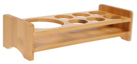 ABOOFAN Support De Bureau 1 Pc Porte-verre à Cocktail Porte-bouteille Et Verre Casier à Vin De Table Présentoir à Gobelets Support De Verres à Vin Verres à Whisky Boiseries Carafe Bureau