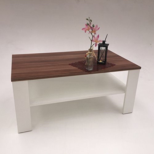 Schömig 24/7 Couchtisch. Wohnzimmertisch Nussbaum weiß. Beatrice (Nussbaum weiß)