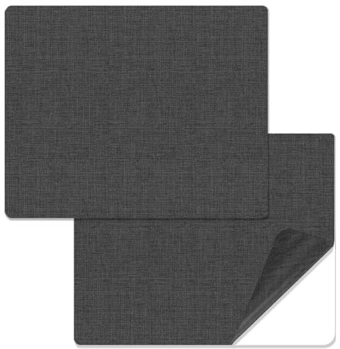 2 Stück Stoff-Reparaturflicken, selbstklebender Reparaturflicken für Segeltuch, 27,9 x 20,3 cm, wasserdichte Stoffflicken, Reparaturset für Leinen-Segeltuch für Sofas, Zelte, Möbel, Markisen (schwarz)