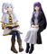 Xinchangda 2 Stück Frieren Noodle Stopper Anime Fern und Frieren Figur Sitzende Pose Actionfiguren Desktop Dekoration Sammlerstück Geschenke