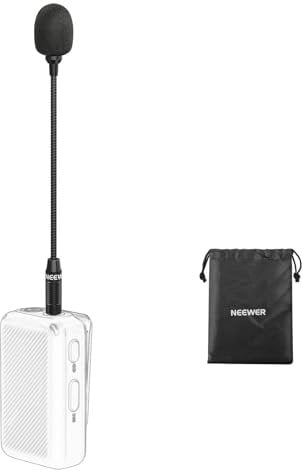 Neewer Microfono a Condensatore Omnidirezionale TRS da 3,5 mm, Microfono per Interviste e Creatori di Contenuti, Compatibile con DJI Wireless Mic Trasmettitori Compatibile con Rode Wireless GO II 2