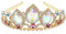 Kristall krone für Mädchen Damen Rapunzel Tiara Prinzessin Krone Tangled Kostüm Zubehör für Halloween Cosplay Braut Hochzeit Prom Feiern Geburtstag Geschenke AB Strassstein