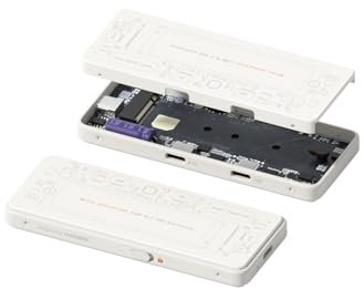 Hagibis M.2 NVMe SSD-Gehäuse, Write Protect USB C 3.2 Gen2 10 Gbit/s auf M.2 externes Festplattengehäuse mit 100 W PD, USB 2.0, Superkondensator für iPhone 16, 15 Pro Max, MacBook Pro (weiß)