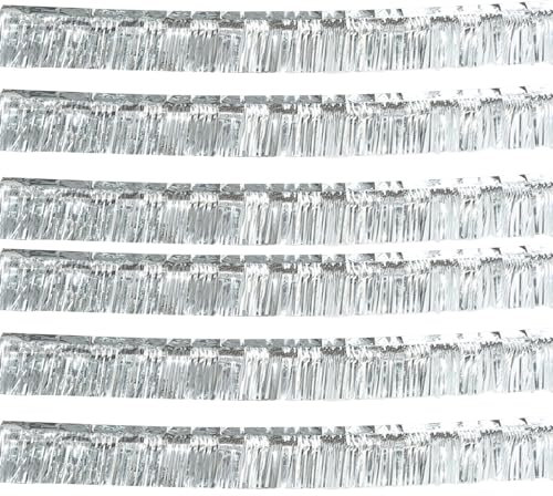 Yootiko 6 Stück Metallic Foil Fringe Fransen Girlande,30cm X 3m Lametta Girlande Metallic Wall Hanging Dekoration Fransenbanner Girlanden für Neujahrs Silvester Geburstag Karneval Hochzeit Party Deko