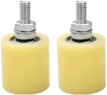 2 rodillos guía de puerta corredera, guías de nailon para puerta corredera, montaje de soporte de riel resistente para el hogar, garaje, jardín (40 x 45 mm)