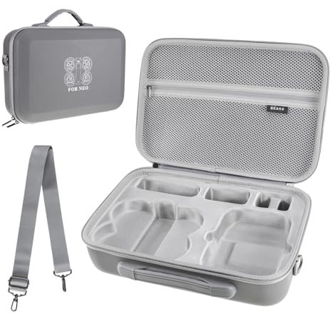 ueslwser Neo Tasche, Neo Tragetasche kompatibel, DJI Neo Aufbewahrungstasche PU Reisetasche DJI Neo Case für DJI Neo Fly More Combo und RC-N3 Fernsteuerung Zubehör