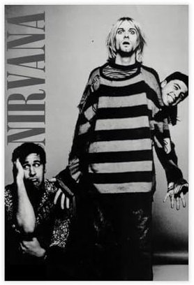 Poster American Nirvana (5) Leinwandposter, Wandkunst, Dekordruck, Bild Gemälde für Wohnzimmer, Schlafzimmer, Dekoration, 30 x 45 cm