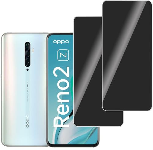 LERINNA 2 pièces, Confidentialité Protecteur d'Écran Verre Pour Oppo Reno 2, sans Bulles, Anti Rayures, 9H Dureté Anti Espion Verre Trempé Protection écran Pour Oppo Reno 2