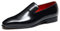 Loafers Casual in Pelle Verniciata da Uomo Mocassini Affari Formali,Nero,45