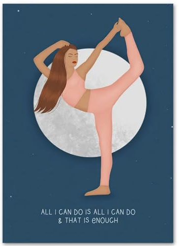 WDHBI HEKA Pilates Yoga Poster Yoga Wall Art Modern Style Prints Girl Yoga Movement Exhibition Canvas Painting Home Decoration Picture 40x60cm No Frame