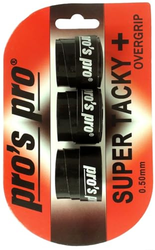 Generisch Pros Pro SUPER Tacky Plus 3er schwarz Tennis Griffband