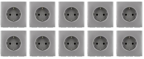 10x JUNG ES1520 SCHUKO Steckdose Edelstahl Serie LS