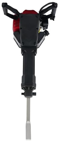 Abbruchhammer 52CC 1900W, Bohrmaschine mit 1500 Schlägen/min & 20-55J Schlagenergie, Benzin-Stemmhammer mit Spitz- und Flachmeißel für Betonabbruch & Gesteinsspalten