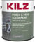 KILZ Low-Lustre Enamel Porch & Patio Latex Floor Paint, Interior/Exterior, Slate Gray, 1 Gallon