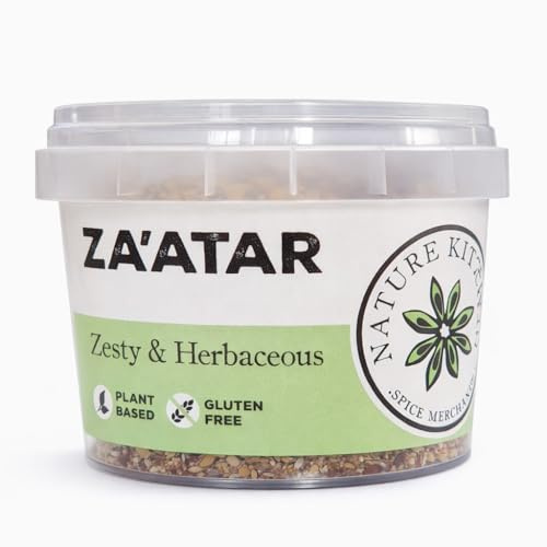 Nature Kitchen Zaatar Spice Blend 40g Mild, Handcrafted Mediterranean Herb Mix with Thyme Sumac Sesame, Gluten Free, Vegan Seasoning for Flatbreads, Hummus, Salads and Everyday Cooking