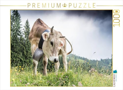 CALVENDO Puzzle Neugieriges Braunvieh | 1000 Teile Lege-Größe 64 x 48 cm Foto-Puzzle für glückliche Stunden