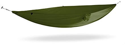 KAMMOK Roo Single UL - Ultraleichte Camping-Hängematte, wasserabweisend, tragbar, langlebig, Indoor/Outdoor Hängematte Moosgrün