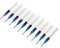 10 stücke Wolframfräser Blau Beschichtet Spiralfräser Fräsmaschine Cutter Bohrer CNC Fräser Set Werkzeug(0.5mm)