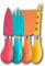 Taylors Eye Witness 4pc Cheese Knife Set - 4 Piece Coloured Cheese Knife Set, Super Sharp Blades & Ergonomically Designed Soft Grip Handles for Comfort. 2 Year Peace of Mind