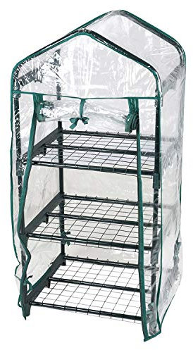 Parkland 3 Tier Mini Greenhouse Cold Frame PVC Plastic Outdoor Garden Steel Frame Plants Grow House