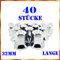 Easy Link 40x Lange 32mm Radkappen Chrom Radmutterkappen Radmutterschutz Kunststoff SW LKW Anhänger