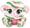 GUND P.Lushes Designer Fashion Pets Olivia Moss Monkey Premium Stofftier weicher Plüsch, Grün und Pink, 15,2 cm