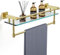 Badezimmer-Glasregal, Handtuchhalter, Regal, Glas-Organizer, Wandmontage, Badezimmer-Aufbewahrung, SUS304 Edelstahl-Handtuchstange/Schiene, Wandmontage, gehärtetes Glas, Edelstahl-Regal (gebürstetes