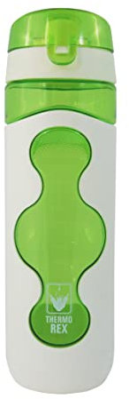 Thermo Rex X-Treme Trinkflasche mit Strohhalm - Water Bottle Aus BPA-freiem Kunststoff Wiederverwendbar - Flasche mit Clip-Deckel - Trinkflasche Sport - Wasserflasche (720 ml, Grün)