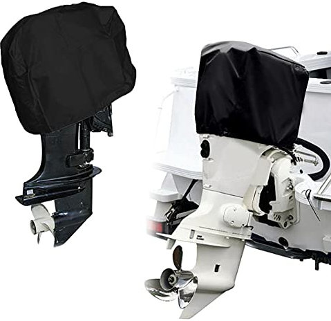 Bootsmotor-Abdeckung, wasserdicht, 210D-Oxford-Tuch, strapazierfähig, Rippen-Schlauchboot, universeller Außenbord-Motorschutz für Motor, 5 Größen (60–100 PS)